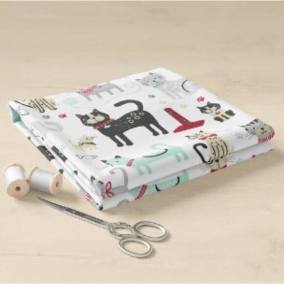 NEW Create It Fat Quarter 18"x21" Cotton Playful Cats Precut Fabric MD-G-PC890 - Picture 5 of 9